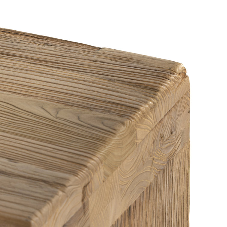 Chunky-Legged Merrick 60'' Rustic Elmwood Bench