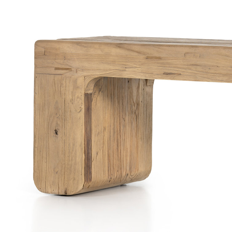 Chunky-Legged Merrick 60'' Rustic Elmwood Bench