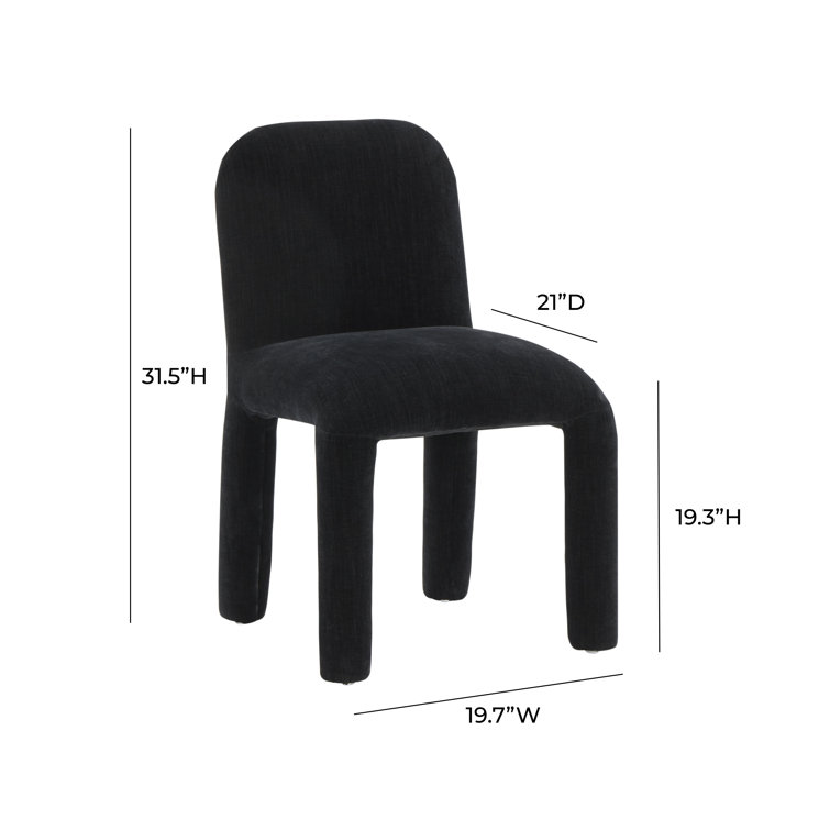 Georgia Black Upholstered Wood Dining Chair