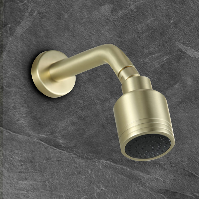 Brushed Gold Wall Mounted Rain Shower Faucet Set