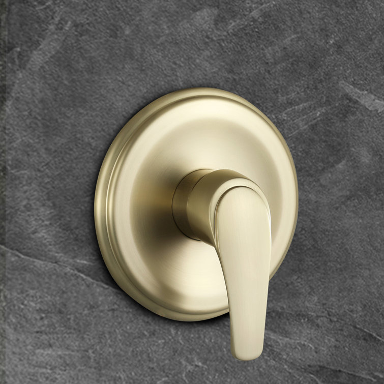 Brushed Gold Wall Mounted Rain Shower Faucet Set
