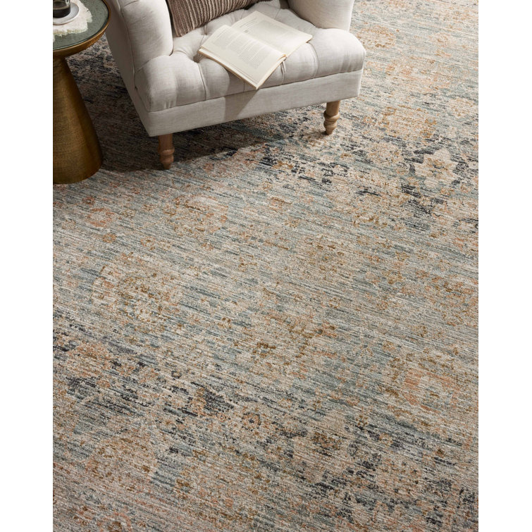 Ocean and Coral Rectangular Synthetic Area Rug 2'-3" x 3'-10"