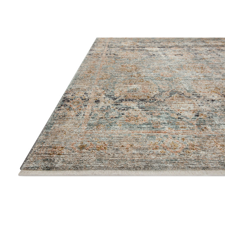 Ocean and Coral Rectangular Synthetic Area Rug 2'-3" x 3'-10"