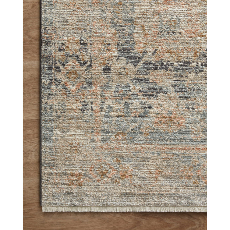 Ocean and Coral Rectangular Synthetic Area Rug 2'-3" x 3'-10"