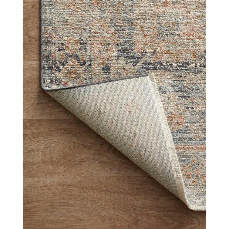 Ocean and Coral Rectangular Synthetic Area Rug 2'-3" x 3'-10"
