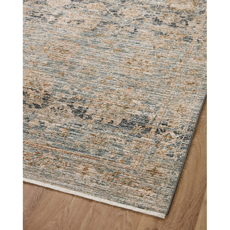 Ocean and Coral Rectangular Synthetic Area Rug 2'-3" x 3'-10"