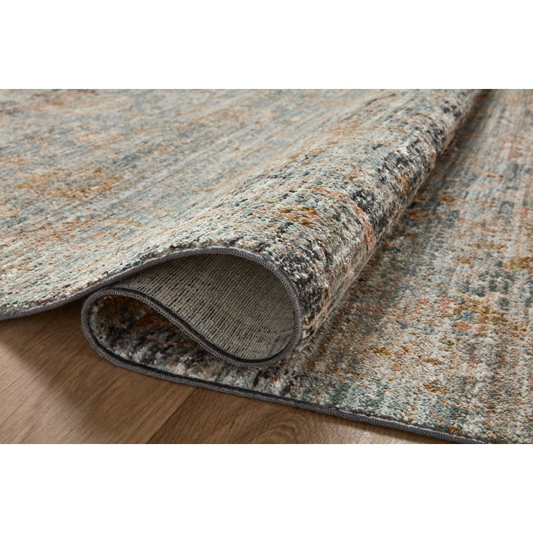 Ocean and Coral Rectangular Synthetic Area Rug 2'-3" x 3'-10"