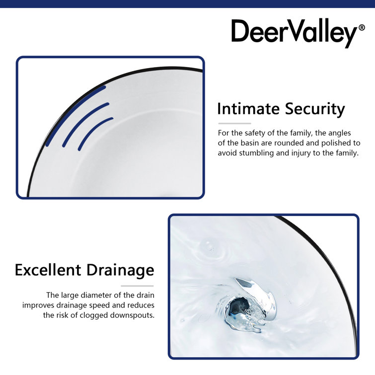 Symmetry 16'' White Ceramic Circular Vessel Bathroom Sink