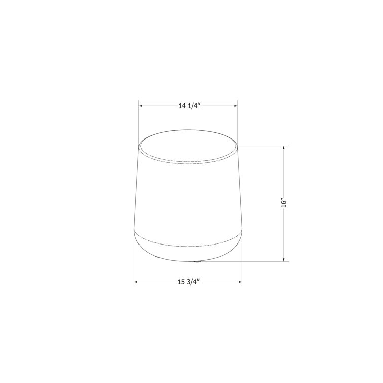 Dalya 15.75'' Yellow Polyethylene Outdoor Side Table