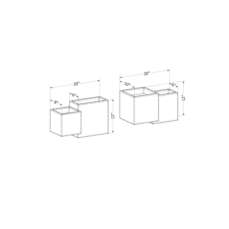Light Yellow Dual Compartment Wall Planter