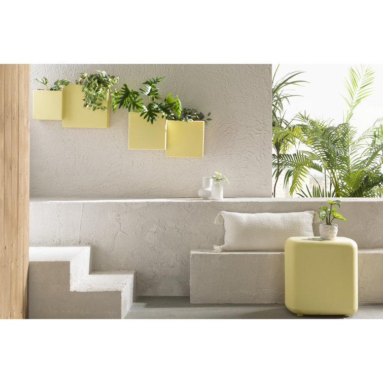 Dalya 16'' Light Yellow Plastic Outdoor Side Table