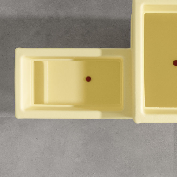 Light Yellow Dual Compartment Wall Planter