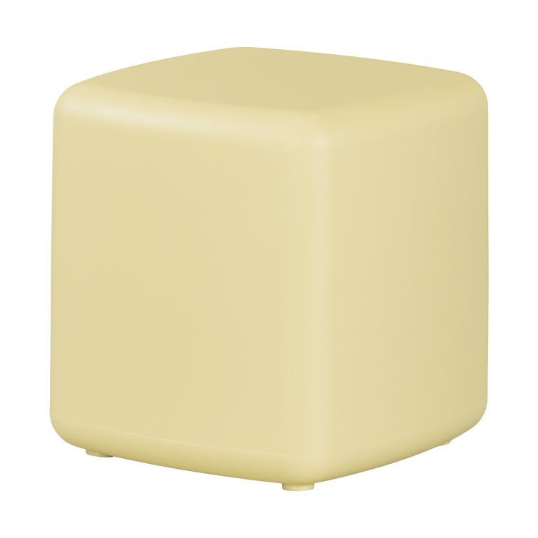 Dalya 16'' Light Yellow Plastic Outdoor Side Table