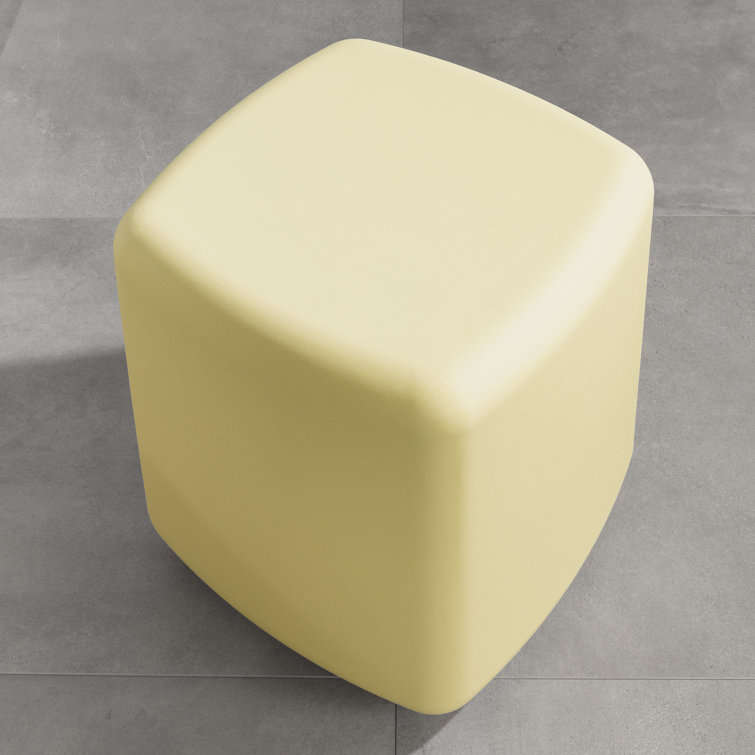Dalya 16'' Light Yellow Plastic Outdoor Side Table
