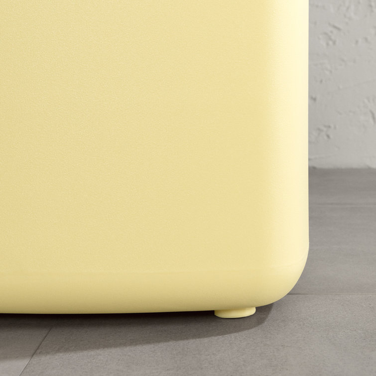 Dalya 16'' Light Yellow Plastic Outdoor Side Table