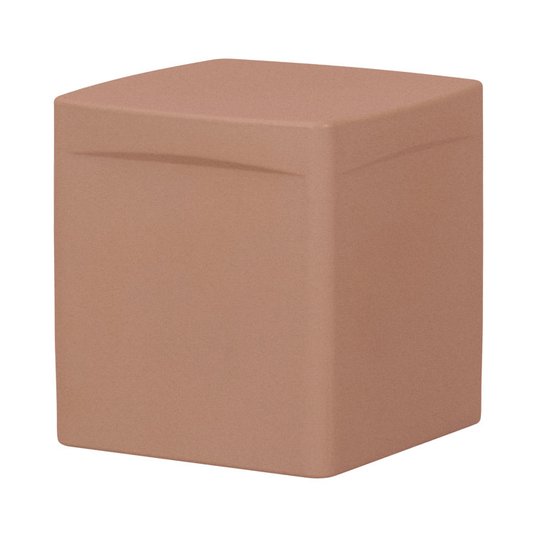 Dalya 16'' Burnt Orange Plastic Square Outdoor Side Table