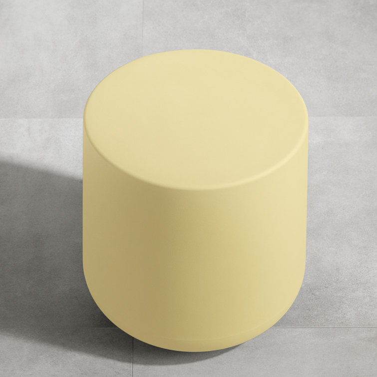 Dalya 15.75'' Yellow Polyethylene Outdoor Side Table