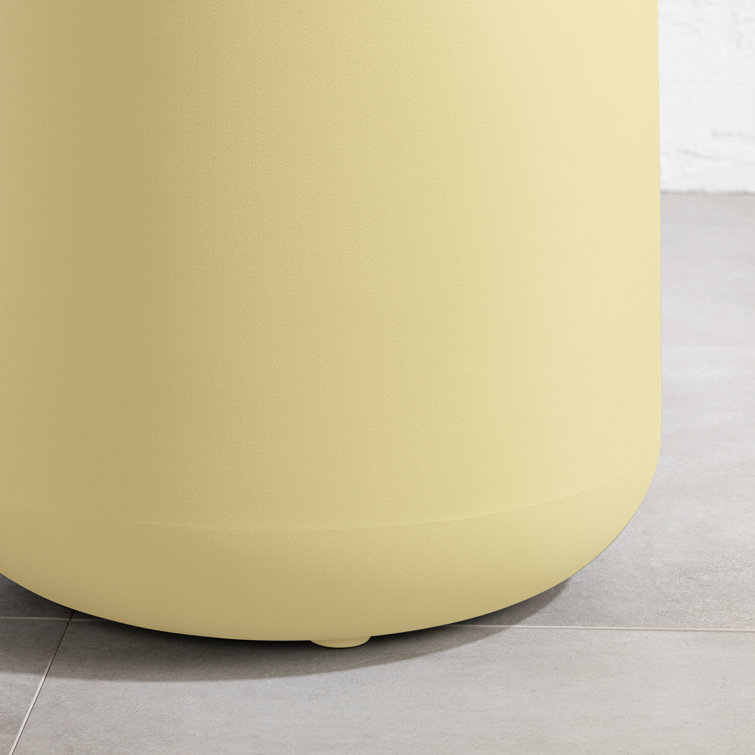 Dalya 15.75'' Yellow Polyethylene Outdoor Side Table