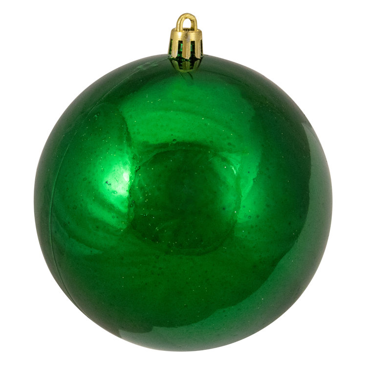 12-Piece Green Shatterproof Plastic Christmas Ball Ornaments Set