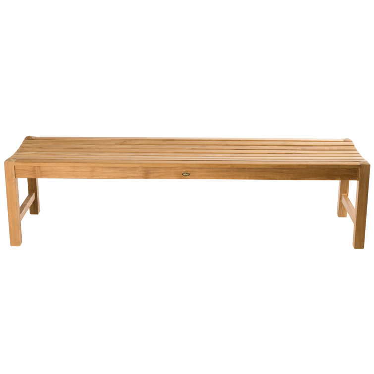 Elite 59" Natural Teak Outdoor Shower Bench