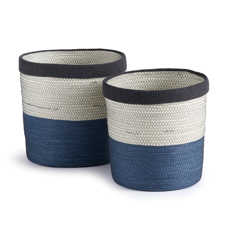 Ayden Round Baskets Set of 2 with Cotton Liners