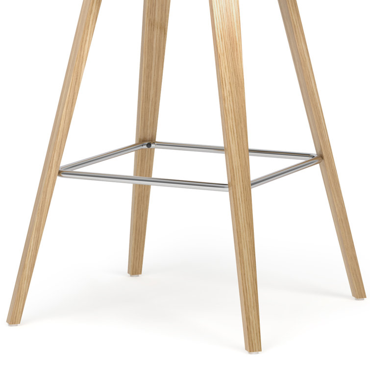 Randolph Medium Blue Upholstered Counter Stool with Metal Frame