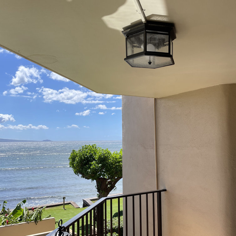 Edgewater Oil Rubbed Bronze 2-Light Outdoor Flush Mount