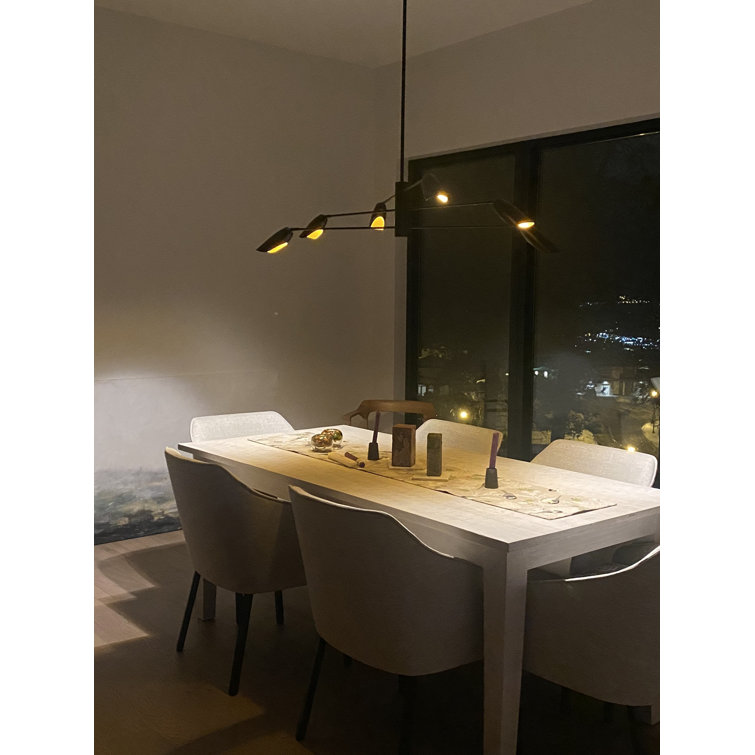 Bowery Black Sputnik 6-Light LED Chandelier, 50"Dia