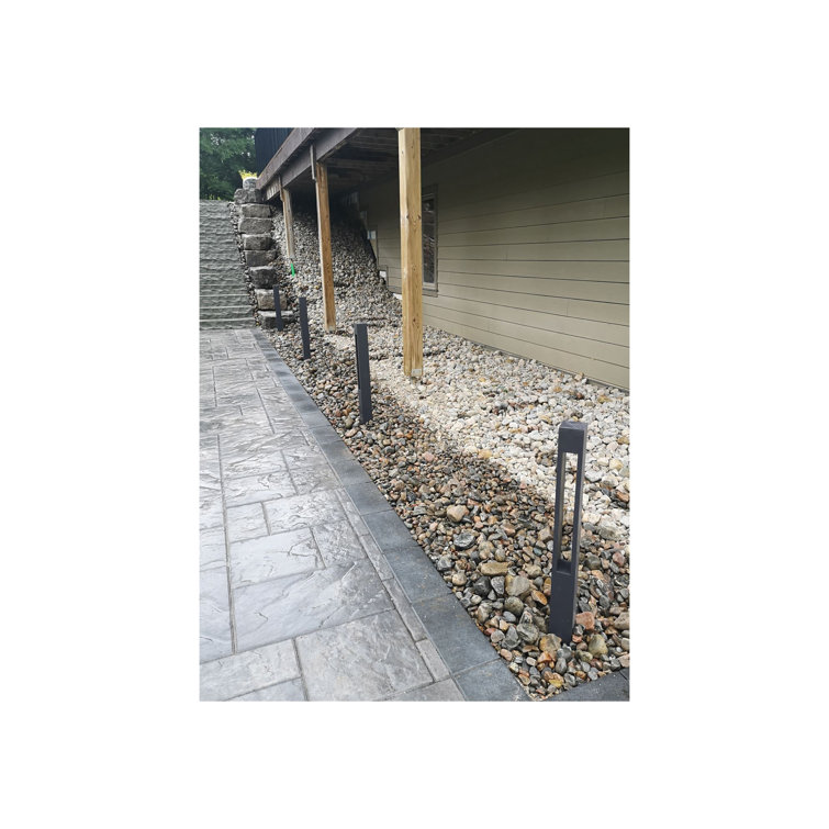 Bronze 30" LED Pathway Bollard Light with Etched Glass Lens