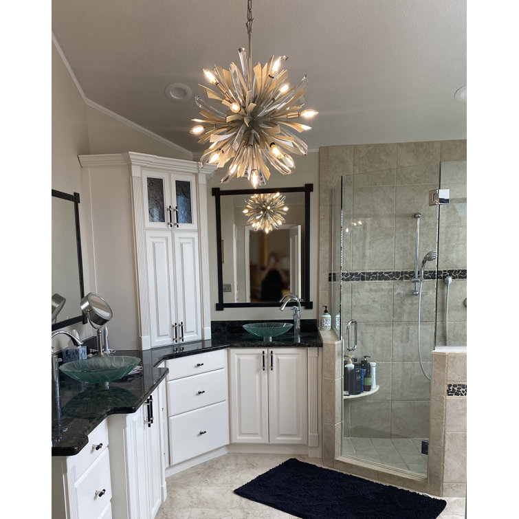 Vida 13-Light Glacial Sputnik Sphere Chandelier