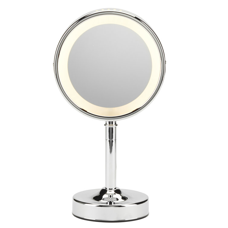 Elegant Chrome 7.75" Round Countertop Magnifying Mirror