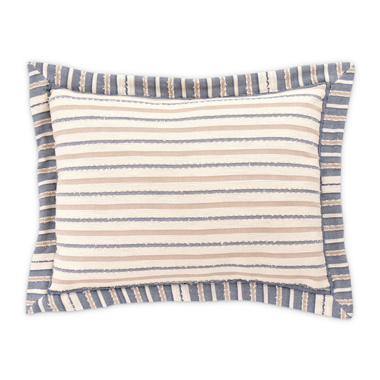 Denim Blue Cotton King Duvet Set with Decorative Pillows