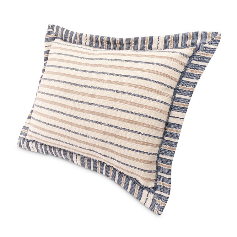 Denim Blue Cotton King Duvet Set with Decorative Pillows