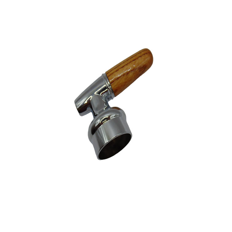 Chrome and Brown Wood Lever Handle Replacement