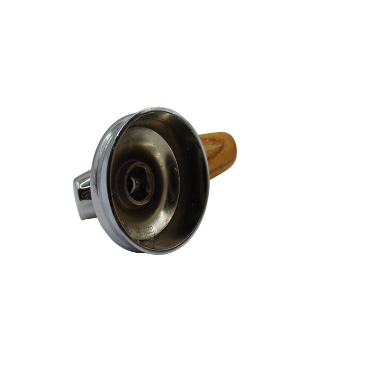 Chrome and Brown Wood Lever Handle Replacement