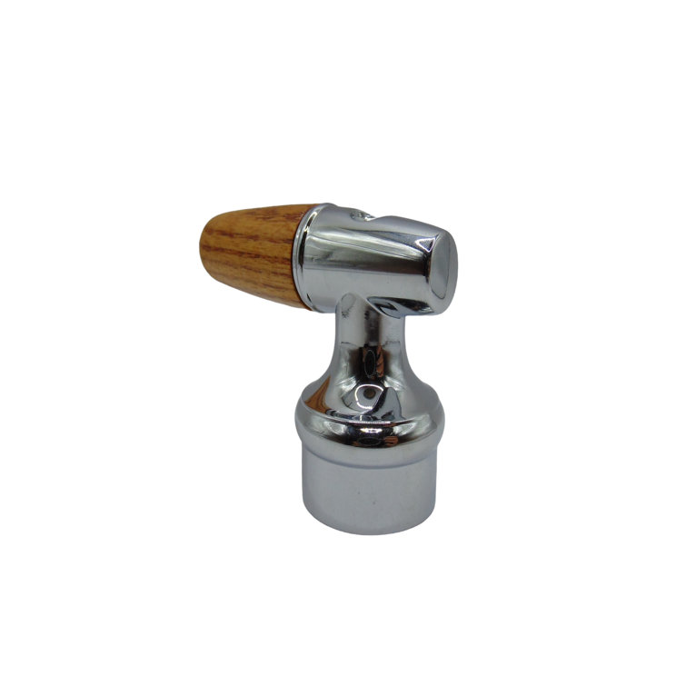 Chrome and Brown Wood Lever Handle Replacement