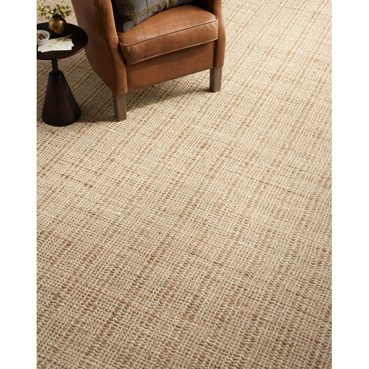 Cornwall Ivory and Natural Flat Woven Wool Area Rug