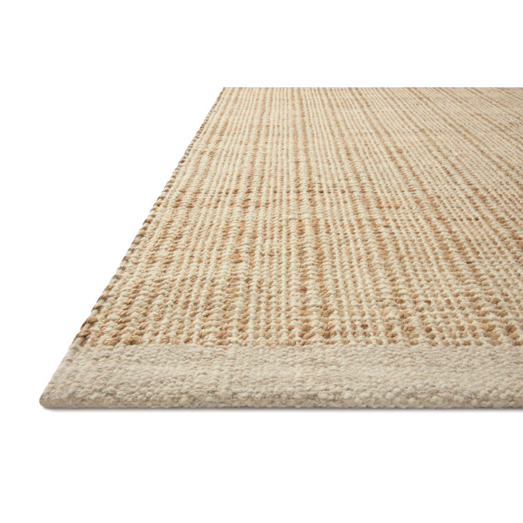 Cornwall Ivory and Natural Flat Woven Wool Area Rug