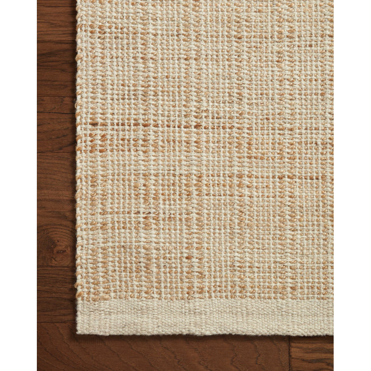 Cornwall Ivory and Natural Flat Woven Wool Area Rug