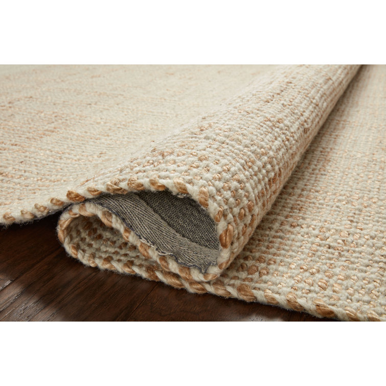 Cornwall Ivory and Natural Flat Woven Wool Area Rug