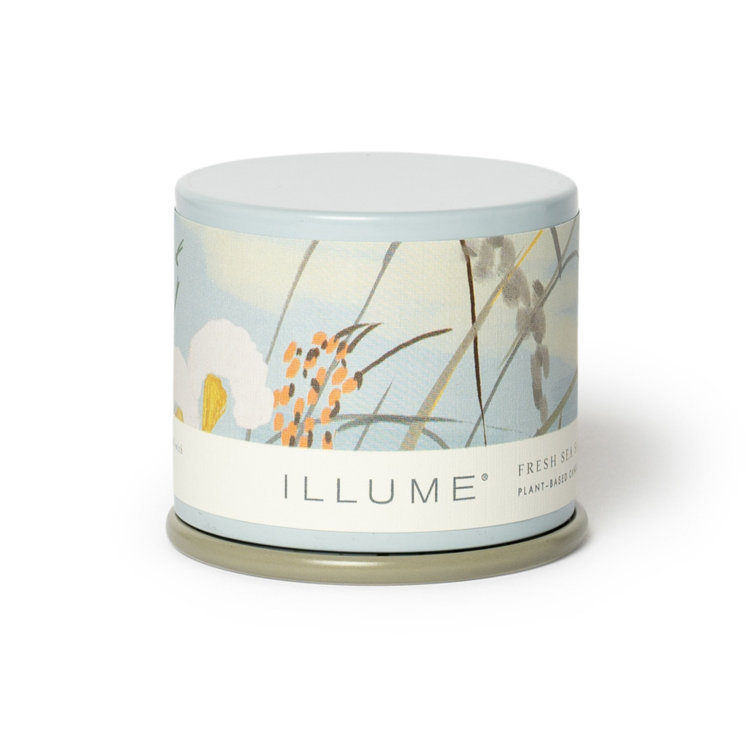 Fresh Sea Salt Scented Soy Candle in Decorative Tin