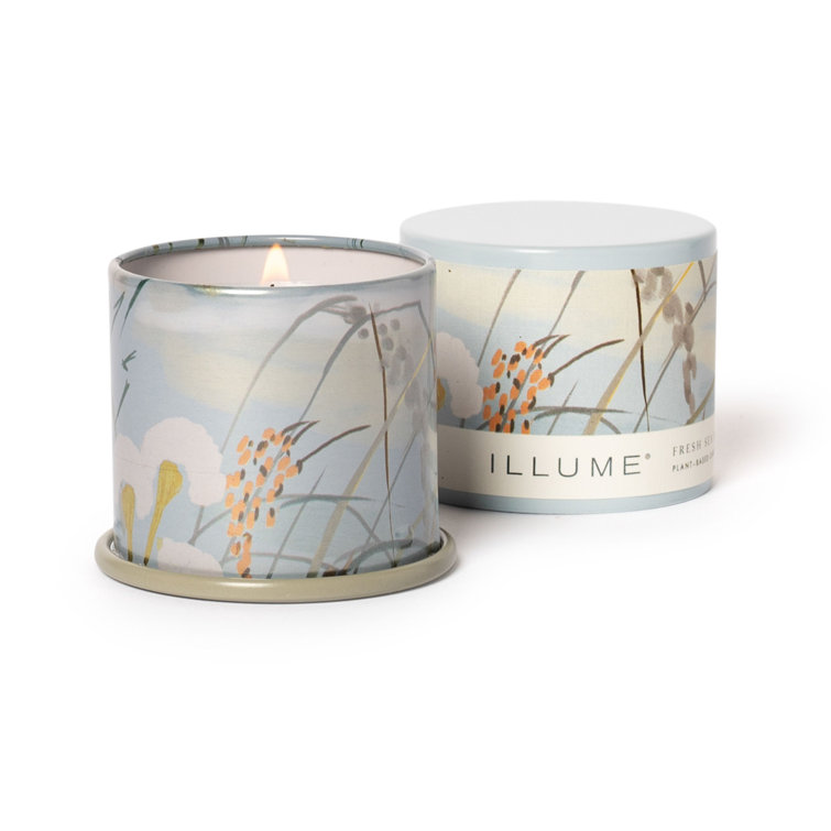 Fresh Sea Salt Scented Soy Candle in Decorative Tin