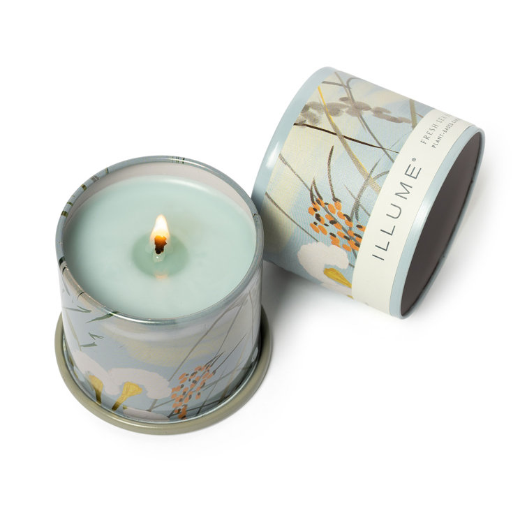 Fresh Sea Salt Scented Soy Candle in Decorative Tin