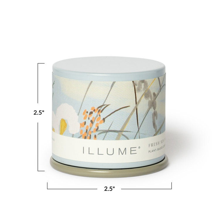 Fresh Sea Salt Scented Soy Candle in Decorative Tin