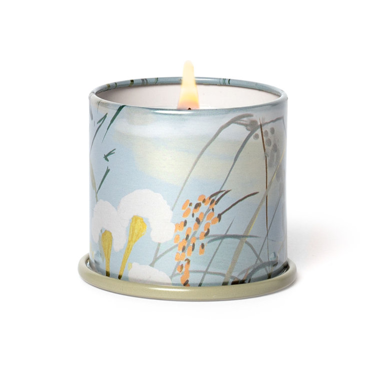 Fresh Sea Salt Scented Soy Candle in Decorative Tin