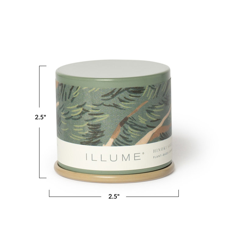 Green Hinoki Sage Scented Soy Candle in Tin