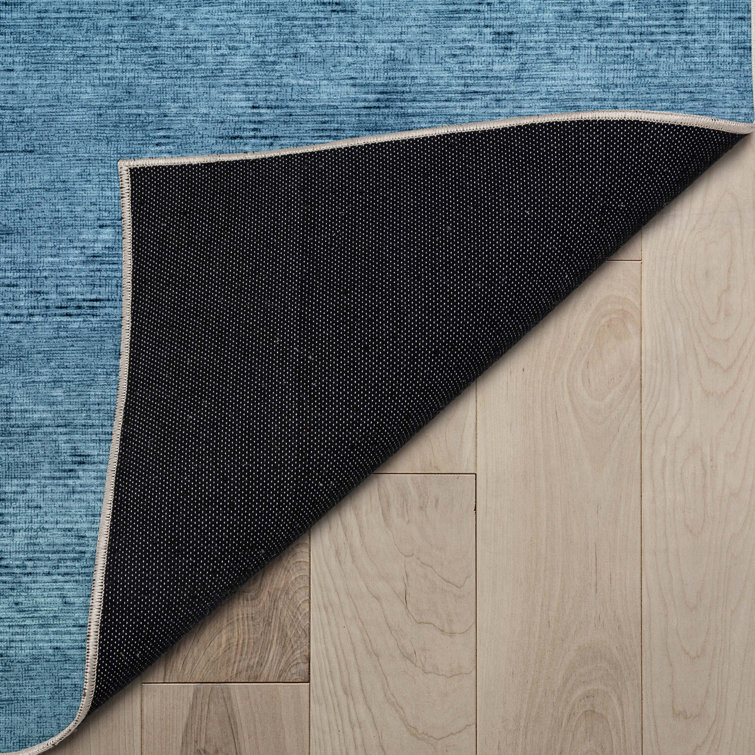 Apollo Abstract Blue Green Gradient Flat-Weave 8' x 10' Area Rug