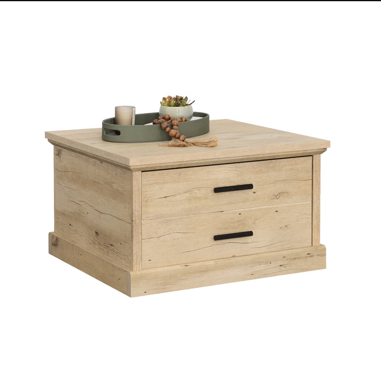 Prime Oak Square Storage Coffee Table with Drawers