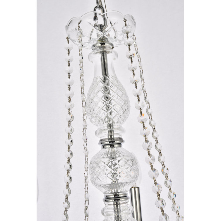 Royal Cut Clear Crystal Chrome 5-Light Chandelier
