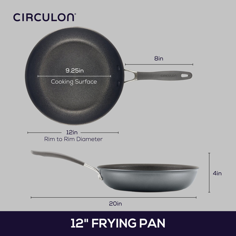 Circulon 12" Gray Aluminum Nonstick Induction Frying Pan